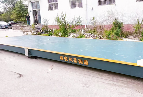 萊陽100噸地磅安裝現場